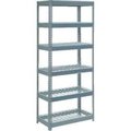 Global Equipment Extra Heavy Duty Shelving 36"W x 12"D x 84"H With 6 Shelves, Wire Deck, Gry 717417